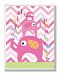 The Kids Room by Stupell Pink Stacked Elephants with the Alphabet Rectangle Wall Plaque by The Kids Room by Stupell