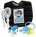 Stephan Baby Bib, Bath Squirter, Key Rattle and Brush/Comb Gift Set, Blue Dog by Stephan Baby