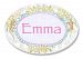 The Kids Room by Stupell Emma, Bunnies Playing with Flowers Personalized Oval Wall Plaque by The Kids Room by Stupell