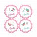 Pinkie Penguin Baby Monthly Stickers - Butterflies Flying - Milestone Onesie Stickers - 1-12 Months - Baby Girl by Pinkie Penguin