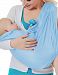 Cuby Breathable Baby Carrier Mesh Fabric, Ideal For Summers/ Beachhe Adjustable Ring Sling Baby Carrier. Ergo Friendly (Light Blue)