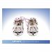 Lesser and Pavey - Little Treats Silver Plated Crystal Baby Shoes (Pink) by Lesser and Pavey - Little Treats