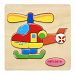 Amurleopard Cartoon Wooden Dimensional Magnetic Puzzles Intelligence Toys Helicopter