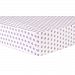 Trend Lab Lilac Flower Dot Deluxe Flannel Fitted Crib Sheet