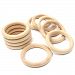 Amyster 20pc 1.57 Inch 40mm Beech Wooden Ring Teether Baby Teething Toy Accessories Bracelet Eco-friendly Unfinished Wood Craft Baby Teether Toys (1.57inch)