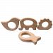Amyster Wooden Elephant Birds Hedgehog Fish Teether Nature Baby Teething Toy Organic Eco-friendly Holder Nursing Wood Necklace/Bracelet Baby Gift (Wooden Color 12pcs)