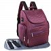 KF Baby Multi Pocket Travel Backpack Diaper Bag + Changing Pad, Stroller Straps