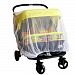 Baby Mosquito Net for Pushchairs Prams Stroller (Twin stroller, White)