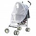 Baby Mosquito Net for Pushchairs Prams Stroller (110CM*90CM, White)