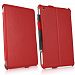 BoxWave Apple iPad mini with Retina and iPad mini 1st Gen Leather Book Jacket Case - Protective Premium Quality Slim Vegan Leather Book Case Cover with Adjustable Built-in Stand (Ardent Red)
