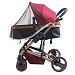 Baby Mosquito Net for Pushchairs Prams Stroller (110CM*90CM, brown)