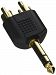Monoprice 107201 6.35-mm Stereo Plug to 2 RCA Plug Splitter Adaptor, Gold Plated