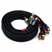 Monoprice 102773 6-Feet 18AWG CL2 Premium 5-RCA Component RG6-U Video Coaxial Cable, Black