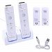 New Nintendo Wii Remote Dual Charger Charging Dock Station w/ batteries 2800mAh by GPCT