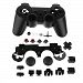 Black-Replacement Full Housing Shell Case Skin Mod Kit for PS3 Controller Full Access Protective