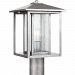 1-Light Weathered Pewter Outdoor Post Lantern