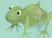 Oopsy daisy Finn The Frog Stretched Canvas Wall Art by Meghann O'Hara, 14 by 10-Inch