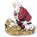 2.5 Kneeling Santa Christmas Ornament with Baby Jesus by RM001