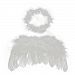 0-6 mo Angel Feather Wings Baby Cupid Props Free Halo / Full Fluff Turkey Feather Ring with Two White Straps Are Attached for Easy Wear on the Shoulders