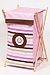 Bacati Modern Dots and Stripes Pink and Chocolate Hamper