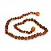 Momma Goose Baroque Teething Necklace, Unpolished Cognac, Small/11-11.5"