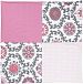 New Arrivals Ragamuffin In Pink Crib Blanket-Hot Pink & Gray
