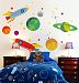 Oopsy Daisy Galactic Travels Peel and Place, Green/Orange, 54" x 45"