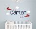 Custom Airplane Name Wall Decal - Boys Kids Room Decor - Nursery Wall Decals - Boy Name Wall Decals by Lovely Decals World LLC