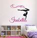 Custom Gymnastics Name Wall Decals - Girls Kids Room Decor - Nursery Wall Decals - Wall Decor for Teen Girls (24Wx22H) by Lovely Decals World LLC