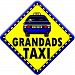 GRANDADS TAXI (like baby on board sign) Non Personalised novelty baby on board car window sign. by Just The Occasion