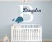 Personalized Whale Name Wall Decal for Boys - Nursery Room Decor - Nursery Nautical Wall Decals - Nautical Wall Decor Vinyl (36W x 22H) by Lovely Decals World LLC