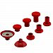 Gotor 8 Pcs Replacement thumbsticks Fits for PS4 DualShock 4 Controller Xbox One Elite Controller Xbox One Controller Color Red