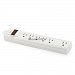 6 Outlet Power Strip - 200 Joules - Plastic w/ 3FT Cord (White)