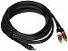 Monoprice 105599 10-Feet Premium Stereo Male to 2RCA Male 22AWG Cable, Black