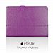 OBiDi - PU Leather Slim-Fit Folio Cover Case for Apple iPad Air - Purple with 3 Screen Protectors and Stylus