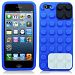 OBiDi - Brick Style Soft Silicone Case for Apple iPhone SE / Apple iPhone 5S / 5 - Blue