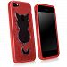 BoxWave Summer Kitty Apple iPhone 5 Case - High-Strength TPU Case for Durable Protection, Smooth Matte Finish with Transparent Hard Plastic Kitten Window and Frosted Floral Design - Apple iPhone 5 Cases and Covers (Scarlet Red)