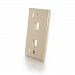 C2G / Cables To Go 03711 Two Port Keystone Single Gang Wall Plate