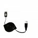 Garmin Edge 305 wiried Gomadic compact and retractable USB Charge cable - a USB Power Port Ready design and uses TipExchange