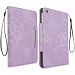 BoxWave iPad mini 1st Gen Leather Clutch Case - Stylish Vegan Leather Designer Notebook Case Featuring Interior Card Slots, ID Holder and Detachable Hand Strap (Lavender)