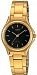 Casio Women's Core LTP1130N-1A Gold Stainless-Steel Quartz Watch with Black Dial