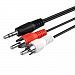 3.5mm Male to 2 RCA (L+R Audio) 6ft by Pexell