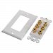 High Quality Banana Binding Post Decora Style Wall Plate for 3 Speakers