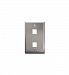 ICC FACE-2-SS 2 Port Stainless Steel Faceplate