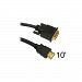 HDMI Male to DVI-D Single Link Male Cable: 10 ft - byAbacus24-7