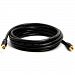 12ft Coaxial Video Cable w/F Type Twist-On Plugs, RG6, Black