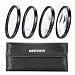 Neewer 55MM Macro Close-Up Lens Set 4 Filter Kit +1+2+4+10 Magnifications
