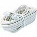 15FT 6-WIRE Tele Line Cord Wht Premium Retail Blister Pack