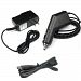 Garmin GPS Nuvi 255w Accessory Bundle - Car Charger + Home Travel AC Charger + USB Data Cable