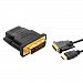 HDMI-F to DVI-M Adapter + HDMI to DVI Cable 5Gbps M/M, 10 FT / 3 M